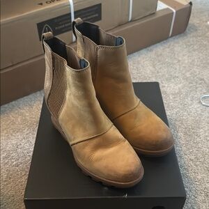 Tan Leather Ankle Boots
